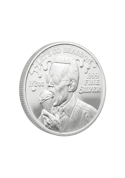 AgaKulche FJB Lets Go Brandon Gümüş Sikke Coin