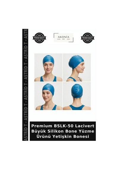 Premium Bslk-50 Lacivert Büyük Silikon Bone Yüzme Ürünü Yetişkin Bonesi