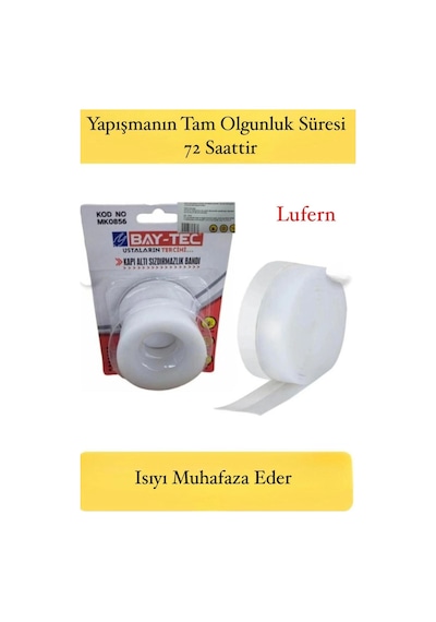 Rüzgar Ses Toz Böcek Önleyici Kapı Altı Isı Yalıtım Soğuk Kesici Şerit Bant Şeffaf 40 Mm X 3 Mt Diğer