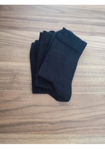 Omelf Yumuşacık Pamuklu 3'lü Kadın Çorap Siyah