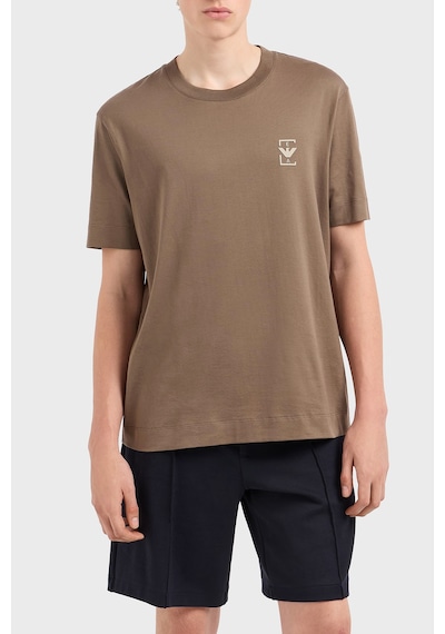 Emporio Armani Erkek T Shirt Em001068 Af12926 U6195 Kahve Kahve