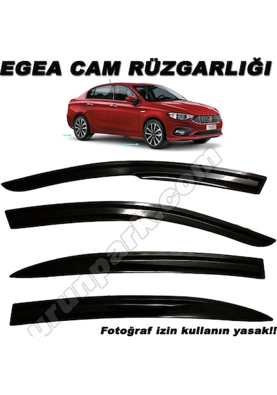 Fiat Egea Mugen Cam Rüzgarlığı 4'Lü Ithal Parlak Siyah