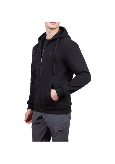 Alpinist Covert Tam Fermuarlı Erkek Sweatshirt Siyah