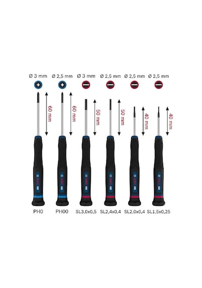 Bosch Tornavida Seti 6 Parça