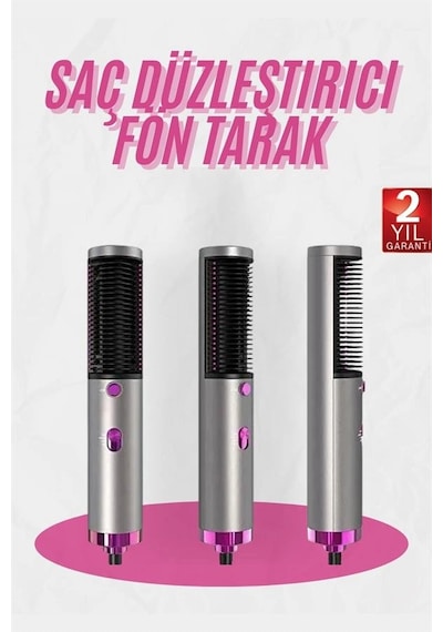 Fön Tarak Düzleştirici Seramik Kaplama Fön Makinesi Saç Kurutma