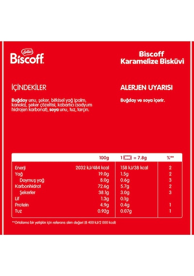 Biscoff Mini Bisküvi 50 6,25 G Karamelize Kahve Yanı Lezzetli Atıştırmalık 6'lı Set