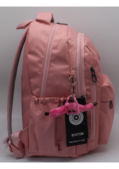 Suya Dayanıklı Çok Bölmeli Hafif Okul Sırt Çantası Unisex Okul Çantası Pembe