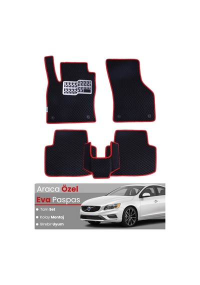 Volvo S60- 2011-2018 Uyumlu Eva Paspas Tam Set Oto Paspas,araca Özel,tam Koruma,kolay Montaj 968