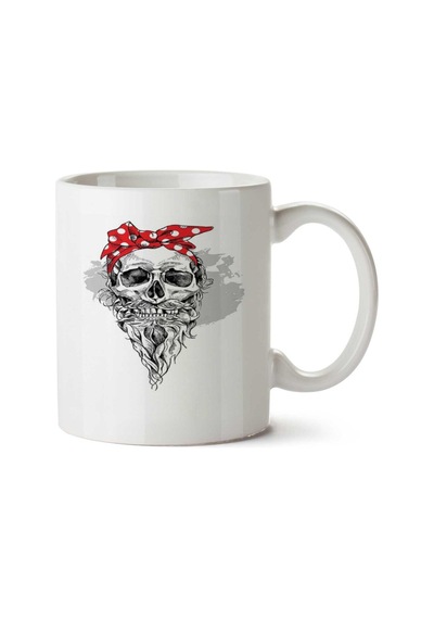 Kuru Kafa Kurukafalar 128 İki Tarafı Baskılı Kupa Bardak Çok Renkli
