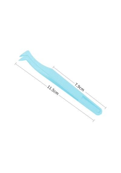 Koodmax Hassas Elektronik Ve El Sanatları Tamir Cımbızı Sert Plastik 11.5cm Dirsek Cımbız Mavi
