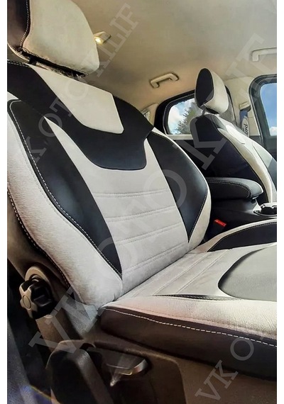 Vk Auto Ford Focus Araca Özel Koltuk Kılıfı Beyaz-siyah