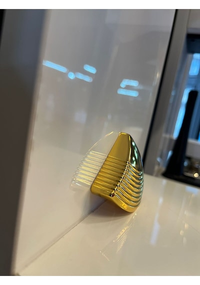 Shell Metal Kulp 64mm Altın Dolap Kapak Tv Ünite Mutfak Modern Çekmece Mobilya Kulbu Gold Komidin