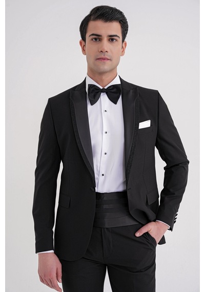 Black 085 Takım Slim Siyah Siyah