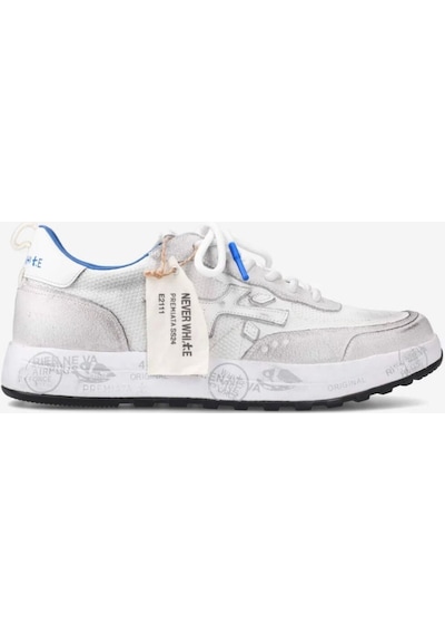 Premiata Limited Edition Erkek Sneakers Nous 6657 Beyaz - Mavi