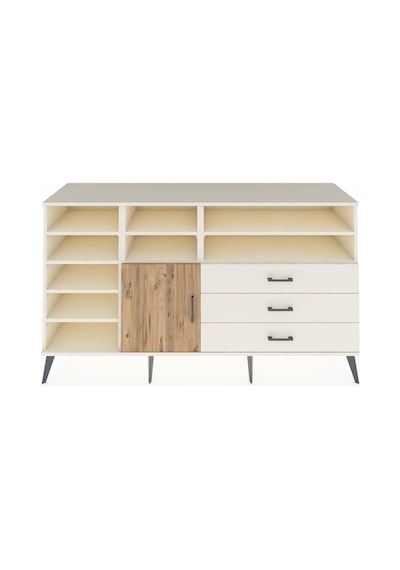 Kronos Konsol 8 Raflı 3 Çekmeceli Tek Kapaklı 176x59x99 Aytaşı-ç Aytaşı-çam/aytaşı