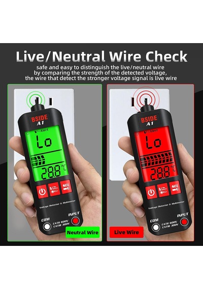 Bside A1 Mini Multimetre Lcd Dijital Test Cihazı Voltaj Dedektörü