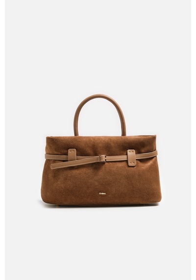 K&s Çapraz Askılı Süet Çanta Camel
