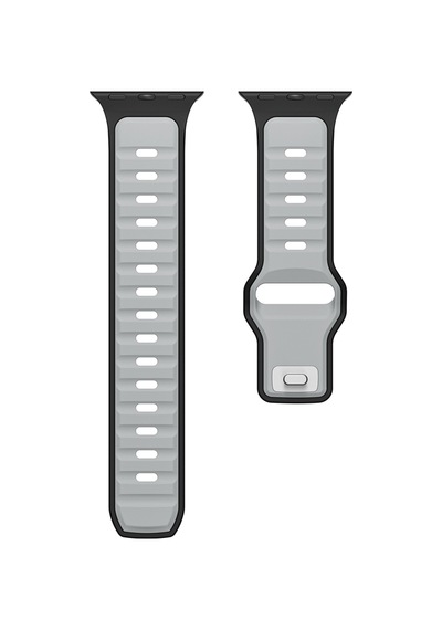 Samsung Uyumlu Galaxy Watch 46mm Gzst Krd-135 22mm Silikon Kordon Strap Kayış - Lacivert-siyah