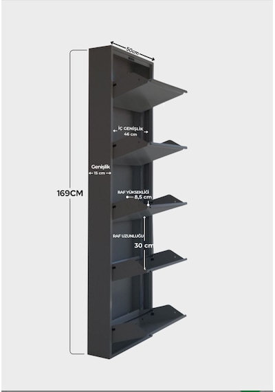 İlter 5 Kapaklı Aynalı Metal Ayakkabılık - Paslanmaz Dış Mekan Uyumlu Siyah İlter 5 Kapaklı Aynalı Metal Ayakkabılık - Paslanmaz Dış Mekan Uyumlu Siyah