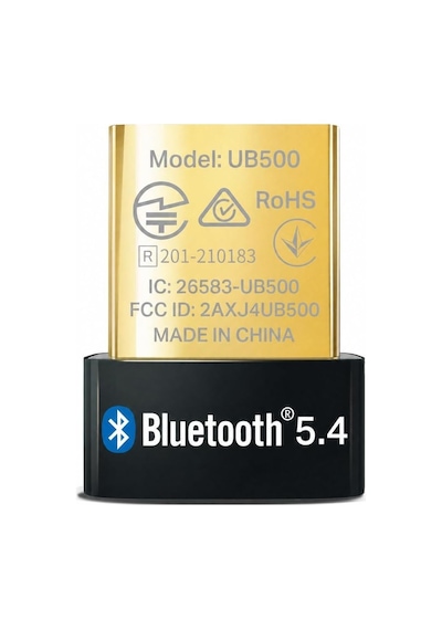 Tp-lınk Ub500 Bluetooth 5.4 Nano Usb Adaptör, Pc Notebook Laptop İçin Mini Bluetooth V5.4 Dongle, Kulaklık Hoparlör Klavye Mouse Gamepad Bağlantı Adaptörü, Windows 11/10/8.1/8/7 Uyumlu Tak Çalıştır