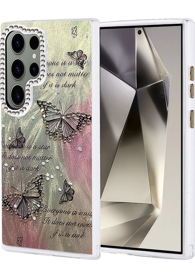 Muratech Newface Samsung Uyumlu Galaxy S24 Ultra Kılıf Blade Aynalı Desenli Kapak - Desen 6