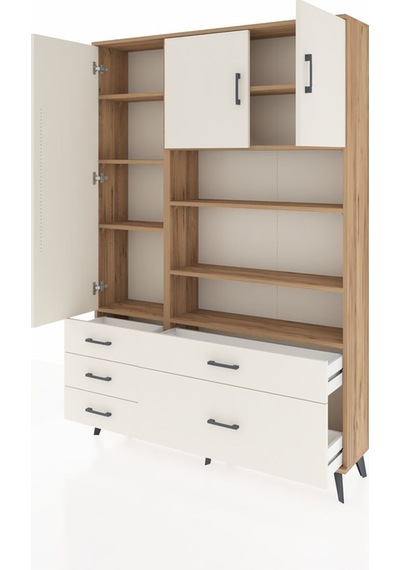 Arges Dolap 9 Raflı 5 Çekmeceli 3 Kapaklı 132x30x195 Çam-ayta... Çam Arges Dolap 9 Raflı 5 Çekmeceli 3 Kapaklı 132x30x195 Çam-ayta... Çam