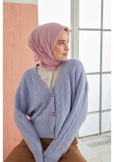 Miray Düz Pamuk Eşarp - Pembe Pembe