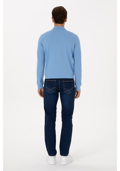 U.S. Polo Assn. Erkek Koyu Mavi Slim Fit Jean Pantolon 50316554-DN0023 U.S. Polo Assn. Erkek Koyu Mavi Slim Fit Jean Pantolon 50316554-DN0023