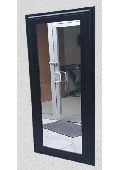 Mdf Lam Kenar Siyah Flotal Ayna Kutuda Sevk El Yapım Duvar Boy Aynası 45x115 CM