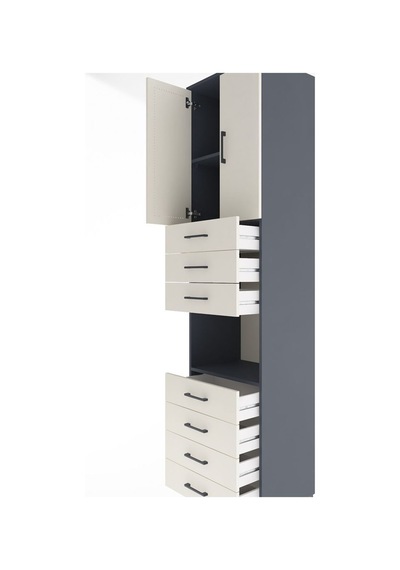 Hyperion Dolap 3 Raflı 7 Çekmeceli 2 Kapaklı 60x44x243 Antrasit-aytaşı Antrasit Hyperion Dolap 3 Raflı 7 Çekmeceli 2 Kapaklı 60x44x243 Antrasit-aytaşı Antrasit