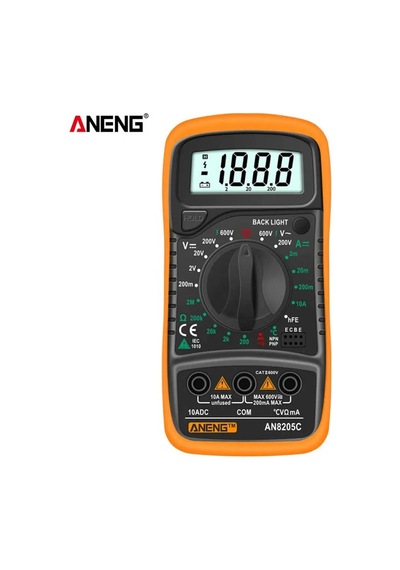 Aneng An8205c Dijital Multimetre Sarı