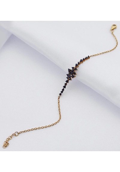 14 Ayar Altın 0.69 Karat Safir Üzüm Salkımı Bileklik Rose Gold