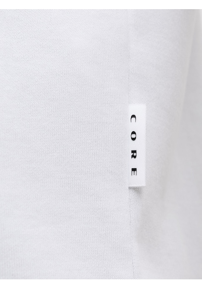 Jack & Jones Erkek Bisiklet Yaka Minimal Logo Baskili Tisört - Fusion - 12289936 Beyaz