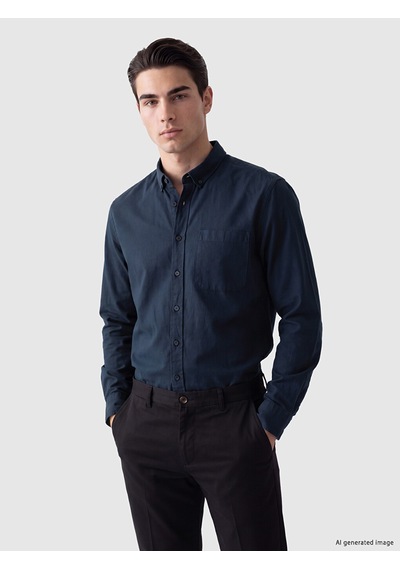 Lcwaıkıkı Classic Lacivert Regular Fit Gabardin Erkek Gömlek