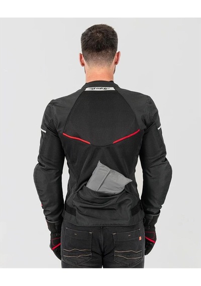 Shima X-mesh Korumalı Yazlık Motosiklet Montu Siyah Kırmızı