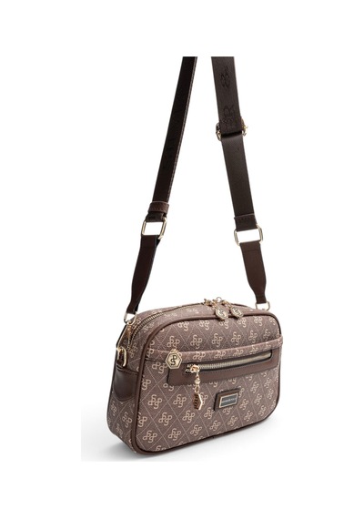 Silver & Polo Silver Polo Kahve - Kahve Monogram Kadın Çapraz Çanta Sp1297