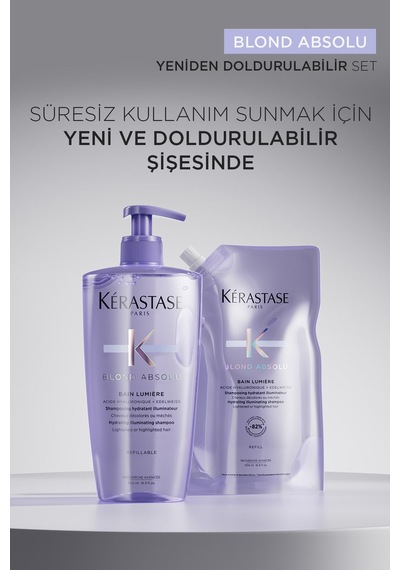 Kerastase Blond Absolu Bain Lumiere Işlem Görmüş Sarı Saçlar Için Parlaklık Veren Şampuan 500 Ml Boyalı