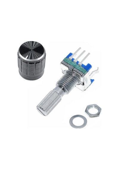 Ec11 Rotary Encoder Butonlu 20 Adım Pot Başlıklı Pwm 360 Derece Döner Butonlu