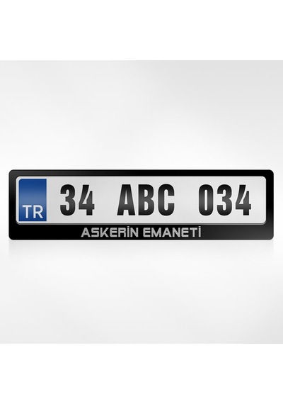 Kişiye Özel Askerin Emaneti Yazılı Plakalık 254897414