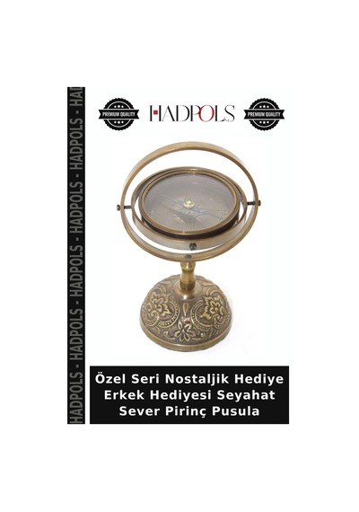 Özel Seri Nostaljik Hediye Erkek Hediyesi Seyahat Sever Pirinç Pusula