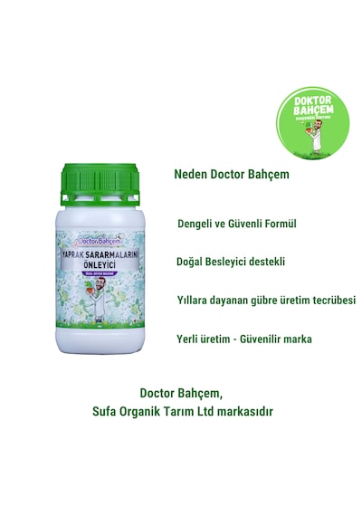 Doctor Bahçem Yaprak Sararmalarını Önleyici Özel Bitki Besini Sağlıklı Yaprak Gelişimi İçin 500 Ml