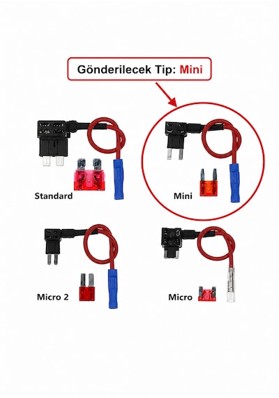 Mini Bıçak Sigorta Çoklayıcı Fuse Tap Sigorta Çogaltıcı Sigortadan Elektrik Alma 1 Adet Diğer