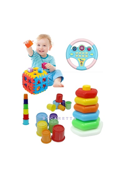 Bultak Küp + Altıgen Halkalar + Bardak Kule + Eğitici Sesli Müzi