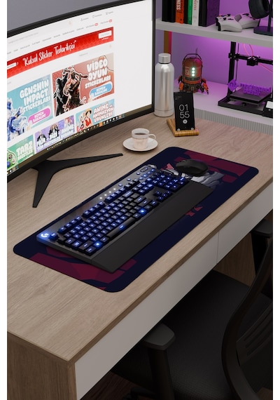 Helltaker Kaymaz Dikişli Kauçuk Oyuncu Mousepad V3 - 70x30 Xl Gaming Mouse Pad Fare Altlığı