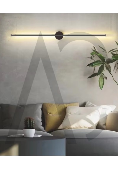 12w 80 Cm Siyah Dikey Aplik - Gün Işığı 4200k Siyah