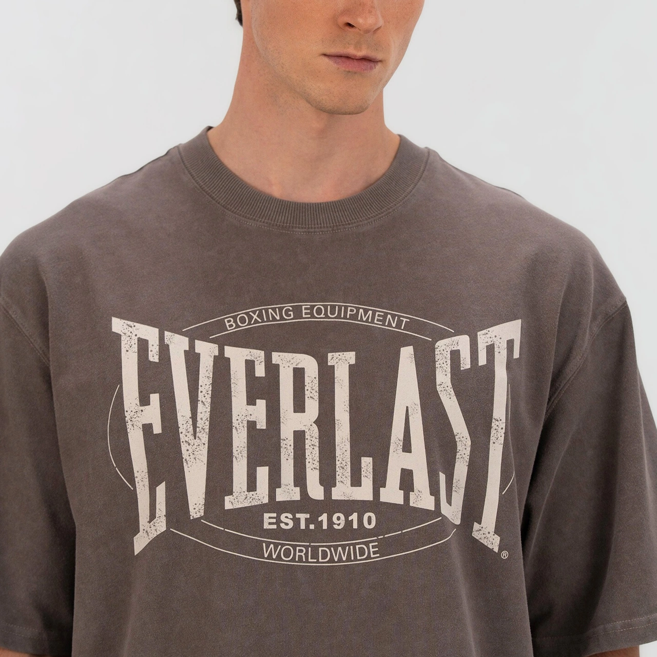 Everlast Authentic Boxing Oversize Erkek Gri T-shirt Tm0007 Gri