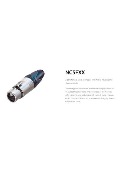 Mikrofon Kablosu Stage 22 Highflex Xlr 3 Kutuplu Neutrik Nc3mxx / Xlr 3 Kutuplu Neutrik Nc3fxx, Standart