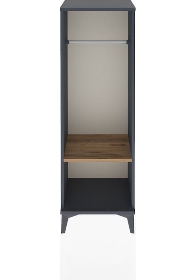 Arges Dolap Tek Raflı Tek Askılı 44x30x134 Antrasit-çam Antrasit