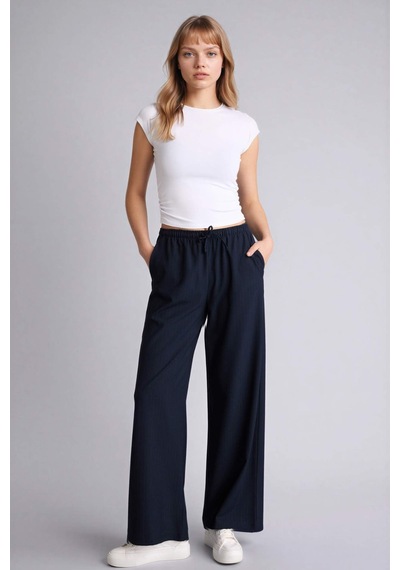 Defacto Wıde Leg Çift Cepli Normal Bel Standart Boy Pantolon F6249AX25AU