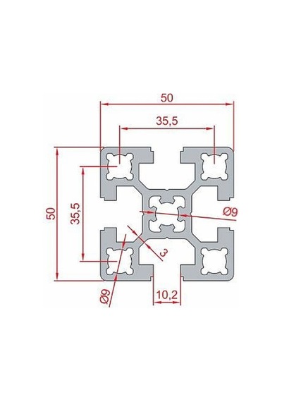 Doğuş Kalıp 50x50 Ağır Sigma Profil